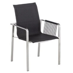 Kettler Feel Rope Stapelsessel Edelstahl/Rope Edelstahl/Charcoal -Kettler 1085098 1