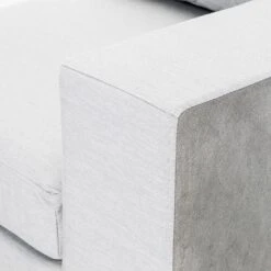 Kettler Ego Modular Gartensofa + Loungetisch Ø92cm Sunbrella Silber/Hellgrau Meliert -Kettler 1106581 6