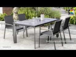 Kettler Diamond Gartentisch-Gestell 220x95 Cm Aluminium Silber