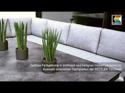 Kettler Ocean Skid Modular Eck-/Endmodul Aluminium/Olefin Anthrazit/Hellgrau Meliert