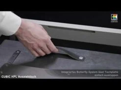 Kettler Cubic Ausziehtisch 160/220/280x95 Cm Aluminium/HPL Silber/Anthrazit