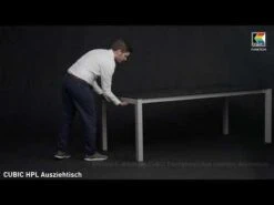 Kettler Cubic Ausziehtisch 210/270/330x95 Cm Aluminium/HPL Silber/Anthrazit