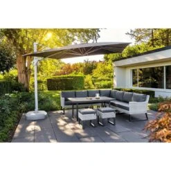 Kettler Palma Wing Modular Hocker Geflecht/Polster White Wash -Kettler 1306231 2