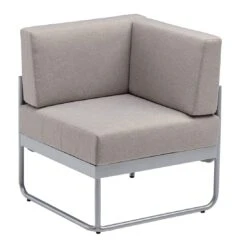 Kettler Endless Summer Eck-/Endmodul Aluminium/Rope Silber/Hellgrau