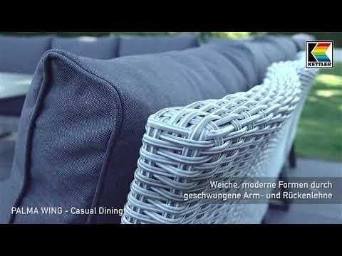 Kettler Palma Wing Eck-/Endmodul Geflecht/Olefin White Wash/Anthrazit 1 Kettler Palma Wing Eck-/Endmodul Geflecht/Olefin White Wash/Anthrazit