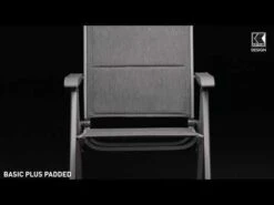 Kettler Basic Plus Klappsessel Aluminium/Outdoorgewebe Silber/Anthrazit Meliert