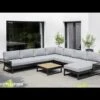 Kettler Ocean Skid Platform Gartensofa Mit Ablage Aluminium/Olefin Anthrazit