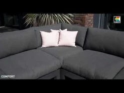 Kettler Comfort Hocker Aluminium/Agora Anthrazit Matt/Graphite