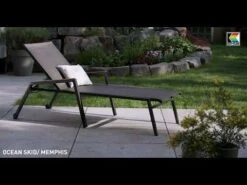 Kettler Ocean Skid Gartenliege Aluminium/Outdoorgewebe Anthrazit/Bronze