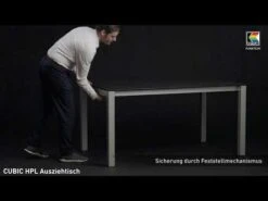 Kettler Cubic Ausziehtisch 150/210x95 Cm Aluminium/HPL Anthrazit/Silber