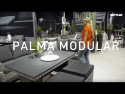 Kettler Palma Modular Eck-/Endmodul Aluminium/Geflecht Inklusive Kissen White Wash/Anthrazit