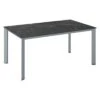 Kettler Edge Gartentisch 160x95cm Aluminium/HPL Silber/Marmor Grau