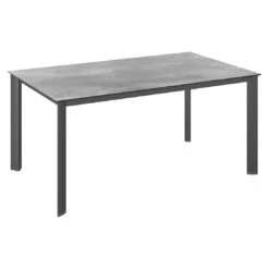 Kettler Edge Gartentisch 160x95cm Aluminium/HPL Anthrazit/Silbergrau