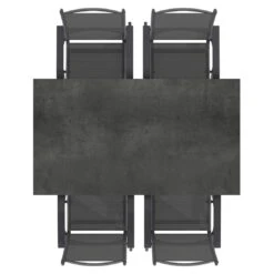 Kettler Basic Plus Gartenmöbel-Set 5-tlg.+Tisch 160x90cm Anthrazit -Kettler kettler basic plus gartenmoebel set 5 tlg tisch 160x90cm 1487423 5