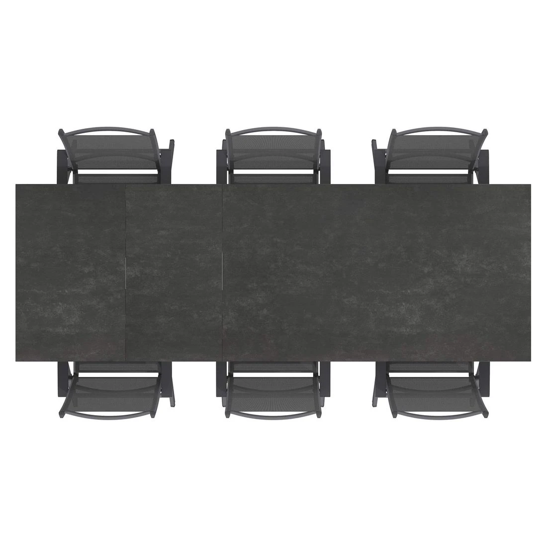 Kettler Basic Plus Gartenmöbel-Set 7-tlg.+Tisch 160/267x91cm Anthrazit 6 Kettler Basic Plus Gartenmöbel-Set 7-tlg.+Tisch 160/267x91cm Anthrazit – Bild 6