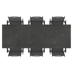 Kettler Basic Plus Gartenmöbel-Set 7-tlg.+Tisch 160/267x91cm Anthrazit/Dark Grey -Kettler kettler basic plus gartenmoebel set 7 tlg tisch 160 267x91cm 1487500 6