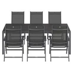 Kettler Basic Plus Gartenmöbel-Set 7-tlg.+ Tisch 220x100cm Anthrazit/Bromo -Kettler kettler basic plus gartenmoebel set 7 tlg tisch 220x100cm 1487302 4