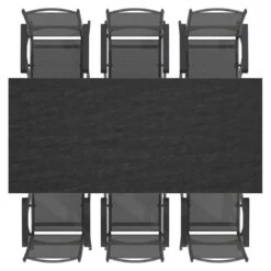 Kettler Basic Plus Gartenmöbel-Set 7-tlg.+ Tisch 220x100cm Anthrazit/Bromo -Kettler kettler basic plus gartenmoebel set 7 tlg tisch 220x100cm 1487302 5