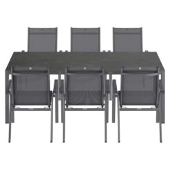Kettler Basic Plus Gartenmöbel-Set 7-tlg.+ Tisch 220x100cm Anthrazit/Dark Grey -Kettler kettler basic plus gartenmoebel set 7 tlg tisch 220x100cm 1487566 4