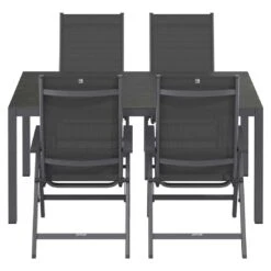 Kettler Basic Plus Gartenmöbelset 5-tlg. Mit Tisch160x90cm Anthrazit -Kettler kettler basic plus gartenmoebelset 5 tlg mit tisch160x90cm 1426516 4