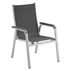 Kettler Basic Plus Gartenmöbelset 7-tlg.+Tisch 160x95cm Silber/Anthrazit -Kettler kettler basic plus gartenmoebelset 7 tlg tisch 160x95cm 1482550 4