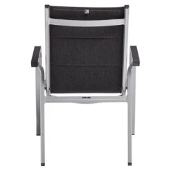 Kettler Basic Plus Pad Stapelsessel Aluminium/Outdoorgewebe Silber/Anthrazit Meliert -Kettler kettler basic plus pad stapelsessel alu outdoorgewebe 1369305 5