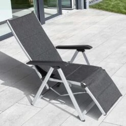 Kettler Basic Plus Relaxliege Aluminium/Outdoorgewebe Silber/Anthrazit Meliert -Kettler kettler basic plus relaxliege aluminium outdoorgewebe 1369294 10