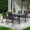 Kettler Basic+ Premium Gartenmöbel-Set 5-tlg. Tisch 160x95 Anthrazit/Lakritz
