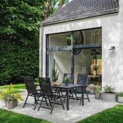 Kettler Basic+ Premium Gartenmöbel-Set 5-tlg. Tisch 160x95cm Anthrazit/Lakritz -Kettler kettler basic premium gartenmoebel set 5 tlg tisch 160x95cm 1476511 2