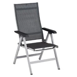 Kettler Basic+ Premium Klappsessel Aluminium/Textilene Silber/Lakritz -Kettler kettler basic premium klappsessel aluminium textilene 1439309 1