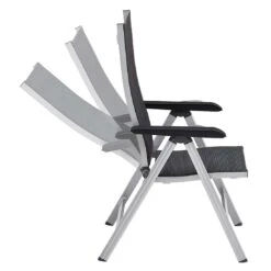 Kettler Basic+ Premium Klappsessel Aluminium/Textilene Silber/Lakritz -Kettler kettler basic premium klappsessel aluminium textilene 1439309 3