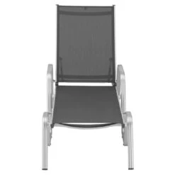 Kettler Basic Plus Stapelliege Aluminium/Textilene Silber/Anthrazit -Kettler kettler basicplus stapelliege silber anthrazit 0301214 0000 3