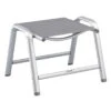 Kettler Cirrus Hocker Aluminium/Textilene Silber/Anthrazitgrau