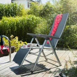 Kettler Cirrus Relaxsessel Aluminium/Textilene Silber/Anthrazitgrau -Kettler kettler cirrus relaxsessel silber anthrazit 0100316 0000 2