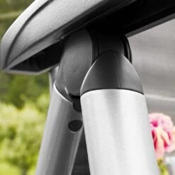 Kettler Cirrus Relaxsessel Aluminium/Textilene Silber/Anthrazitgrau -Kettler kettler cirrus relaxsessel silber anthrazit 0100316 0000 3