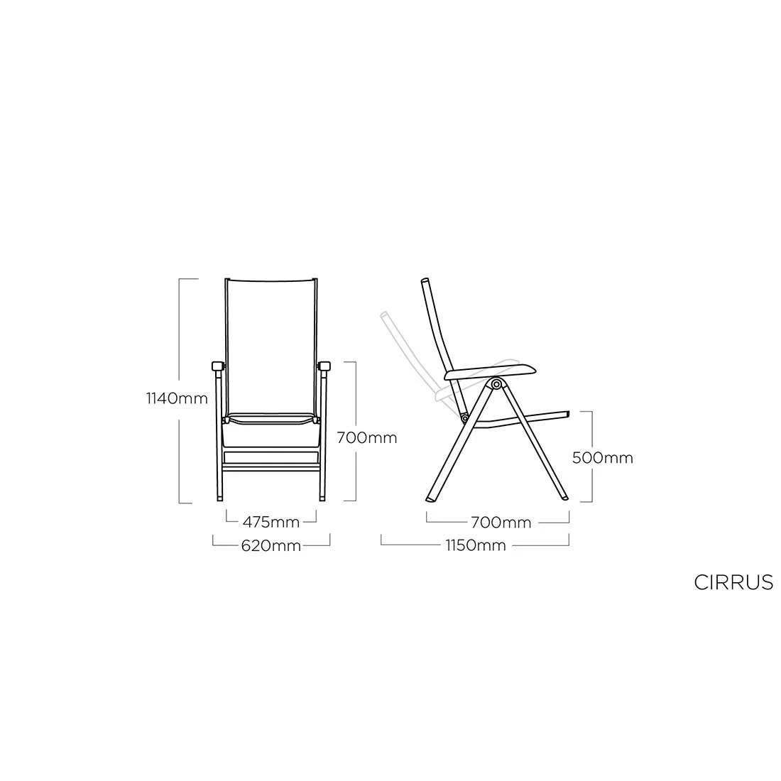 Kettler Cirrus Silver Line Klappsessel Aluminium/Outdoorgewebe Silber/Anthrazitgrau 7 Kettler Cirrus Silver Line Klappsessel Aluminium/Outdoorgewebe Silber/Anthrazitgrau – Bild 7