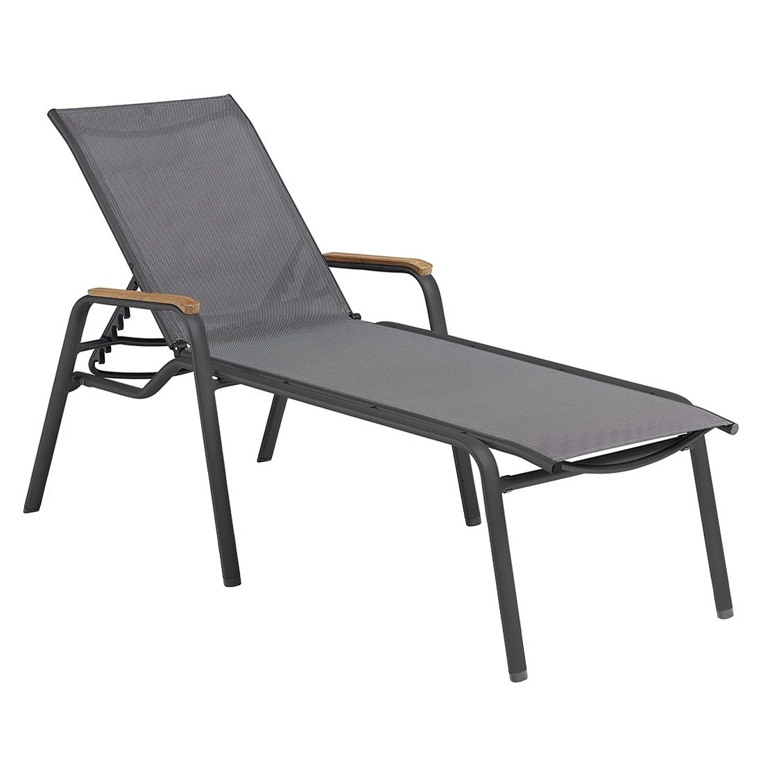 Kettler Cirrus Silver-Line Gartenliege Aluminium/Outdoorgewebe Anthrazit/Anthrazitgrau 1 Kettler Cirrus Silver-Line Gartenliege Aluminium/Outdoorgewebe Anthrazit/Anthrazitgrau