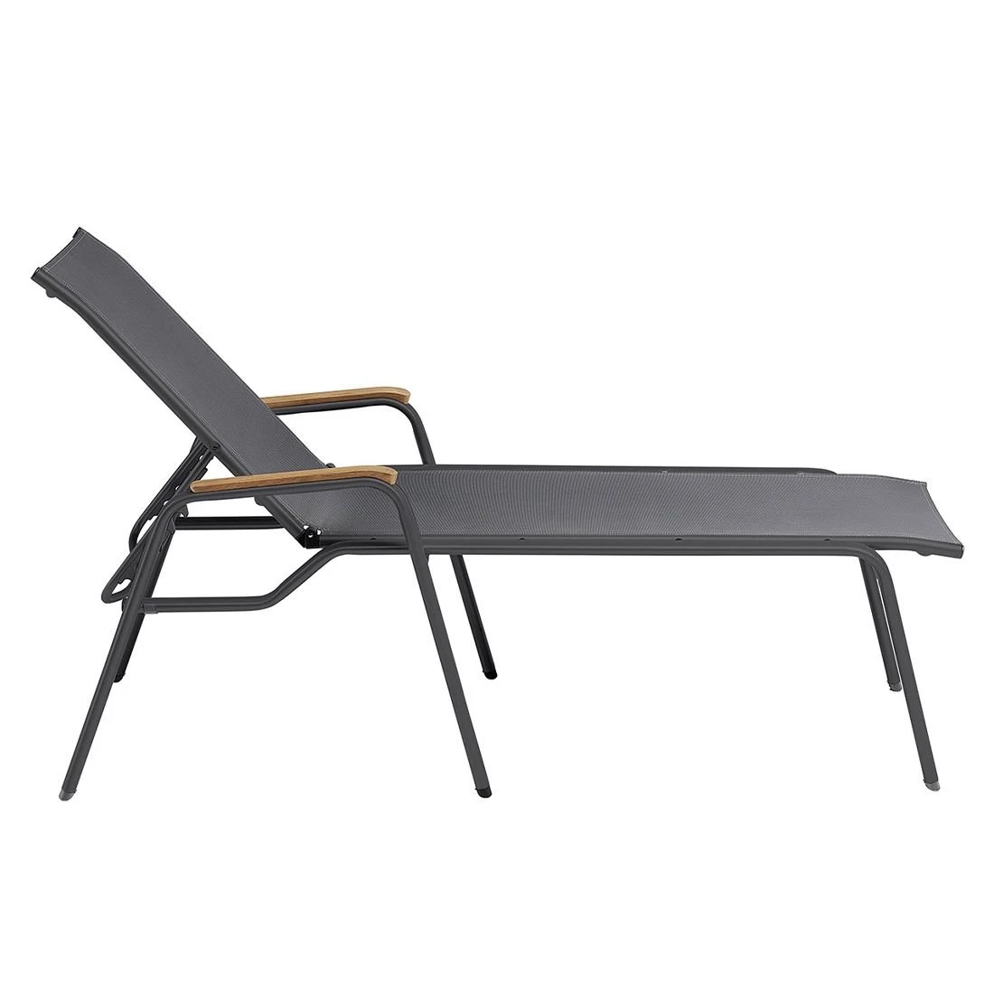 Kettler Cirrus Silver-Line Gartenliege Aluminium/Outdoorgewebe Anthrazit/Anthrazitgrau 4 Kettler Cirrus Silver-Line Gartenliege Aluminium/Outdoorgewebe Anthrazit/Anthrazitgrau – Bild 4