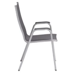 Kettler Cirrus Silver Line Stapelsessel Aluminium/Outdoorgewebe Silber/Anthrazit-Grau -Kettler kettler cirrus silver line stapelsessel alu outdoorgewebe 1369338 3