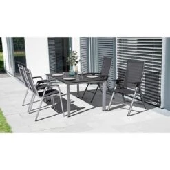 Kettler Cirrus Silver Line Stapelsessel Aluminium/Outdoorgewebe Silber/Anthrazit-Grau -Kettler kettler cirrus silver line stapelsessel alu outdoorgewebe 1369338 5