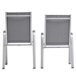 Kettler Cirrus Silver Line Stapelsessel Aluminium/Outdoorgewebe Silber/Anthrazit-Grau -Kettler kettler cirrus silver line stapelsessel alu outdoorgewebe 1369338 6