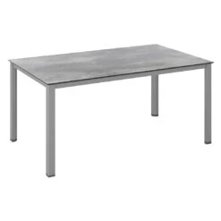 Kettler Cubic Gartentisch 160x95 Cm Aluminium/HPL Silber/Silbergrau