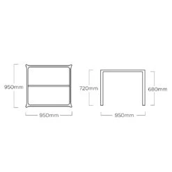 Kettler Diamond Gartenmöbel-Set 5-tlg. Tisch 95x95cm Anthrazit/Charcoal/Regenbogen -Kettler kettler diamond gartenmoebel set 5 tlg aluminium rope 1485124 9