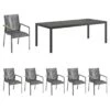 Kettler Diamond Gartenmöbelset 7-tlg. Mit Tisch 220x100 Cm Anthrazit/Charcoal