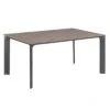 Kettler Diamond Gartentisch 160x95cm Aluminium/Keramik-Glas Anthrazit/Grau-Taupe