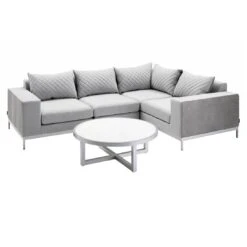 Kettler Ego Loungetisch Ø92 Cm Aluminium/Glas Silber -Kettler kettler ego loungetisch o92 cm aluminium glas silber 1005073 4