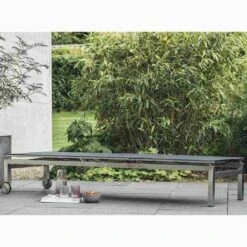 Kettler Feel Gartenliege Edelstahl/Textilene Grau Meliert -Kettler kettler feel gartenliege 203cm edelstahl textilene grau meliert 1005282 11