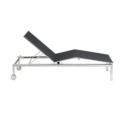 Kettler Feel Gartenliege Edelstahl/Textilene Grau Meliert -Kettler kettler feel gartenliege 203cm edelstahl textilene grau meliert 1005282 4