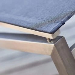 Kettler Feel Gartenliege Edelstahl/Textilene Grau Meliert -Kettler kettler feel gartenliege 203cm edelstahl textilene grau meliert 1005282 7