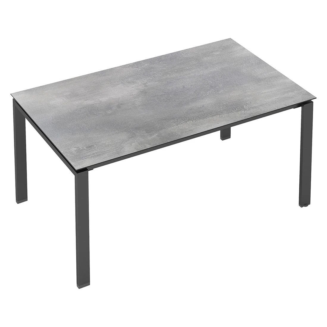 Kettler Float Gartentisch 140x70cm Aluminium/HPL Anthrazit/Silber-Grau 2 Kettler Float Gartentisch 140x70cm Aluminium/HPL Anthrazit/Silber-Grau – Bild 2